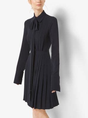 michael kors silk dresses|michael kors black pleated dress.